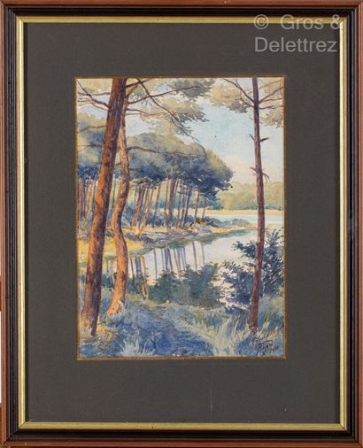 null F. PICARD (XIX - XXe siècle)

Paysage aux pins, Paysage aux barques, Entrepôt...