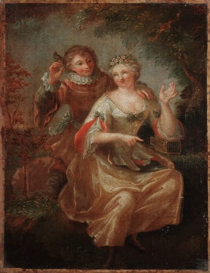 ECOLE FRANCAISE DU XVIIIème siècle
Couple...