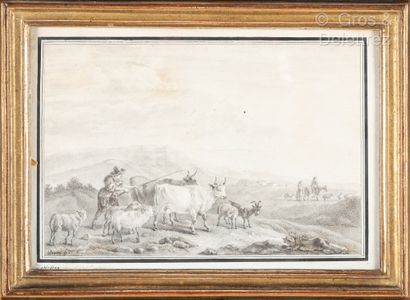 null VOSSEY (17th century)
The Young Shepherd and the Gallant Shepherd
Pencil and...