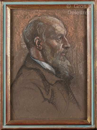 null Maurice DENIS (1870 1943)
Portrait de profil du Président Mithouard, 1918
Pastel.
Signé...