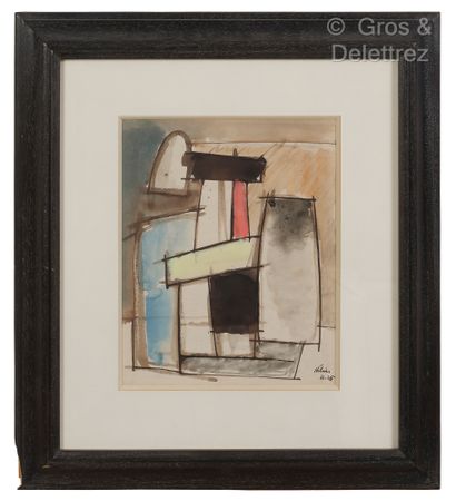 null Jean HELION (1904 1987)
Composition, 1936
Encre et aquarelle.
Signée et datée...