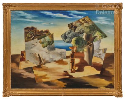 null Léopold SURVAGE (1879-1968)
Mediterranean landscape, 1926
Oil on canvas.
Signed...