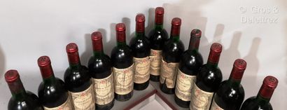 null 12 bottles Château GAZIN - Pomerol 1981 Slightly stained and damaged labels....