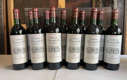 11 bottles Château BERNADOTTE - Pauillac...