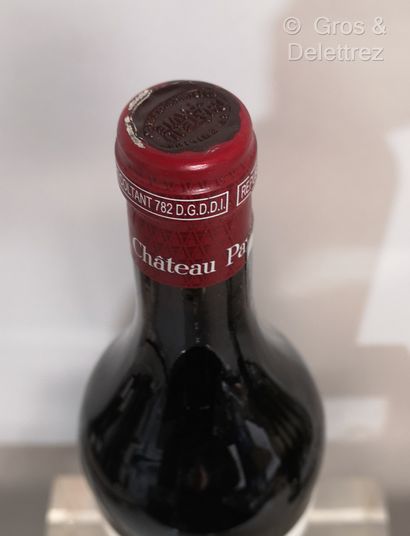 null 1 bouteille Château PAVIE - Saint Emilion 1er Gcc (A) 2015 Etiquette légèrement...