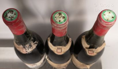 null 3 bouteilles CHARMES CHAMBERTIN Grand cru - Domaine Lionel J. BRUCK 1960 Etiquettes...