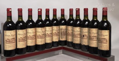 null 12 bouteilles Château BOUSCAUT - Gc de Graves 1981 Etiquettes tachées et légèrement...