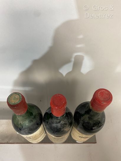 null 3 bouteilles BORDEAUX DIVERS A VENDRE EN L'ETAT 1 MARQUIS de St. Estèphe 1978,...