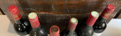 null 6 bouteilles BORDEAUX DIVERS millésime 1986 1 Ch. PAVIE - Saint Emilion Grand...