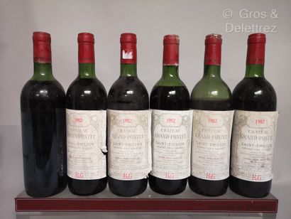 6 bottles Château GRAND PONTET - Saint Emilion...