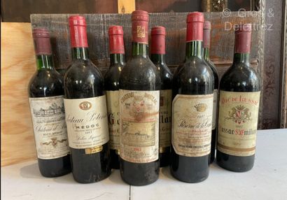 8 bottles BORDEAUX DIVERS 1987 Château POTENSAC...