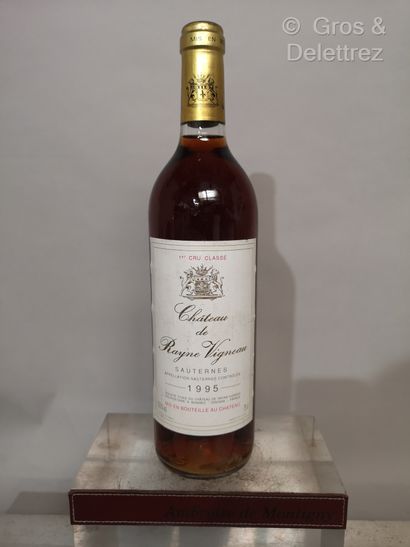 null 1 bouteille Château RAYNE VIGNEAU - 1er Gc Sauternes 1995 Etiquette légèrement...