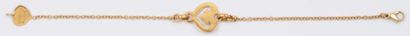 O.J PERRIN Bracelet «Coeur» en or jaune. Signé O.J. Perrin. Poids 4,8 g