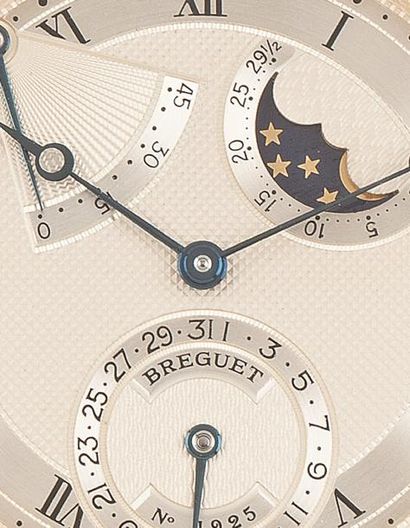 BREGUET QUANTIEME PERPETUEL N°3769 Vers 2000 Rare et belle montre bracelet astronomique...