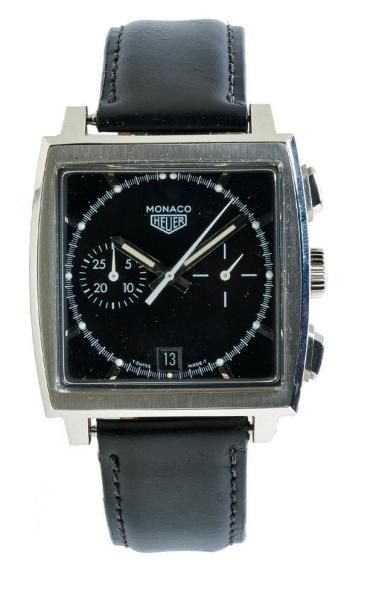 TAG HEUER MONACO LIMITED EDITION Vers 2000 Chronographe bracelet en acier. Boîtier...