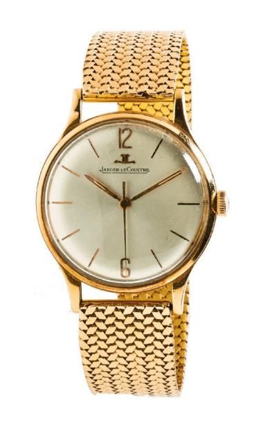 JAEGER LECOULTRE N° A920691 Vers 1950 Belle montre bracelet plate en or. Boîtier...