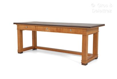 Maxime OLD (1910-1991)
Oak desk table, rectangular...