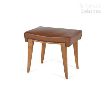 Maxime OLD (1910-1991)
Blond mahogany stool...