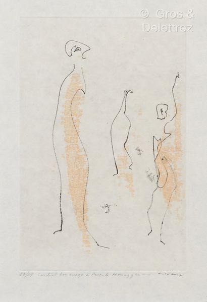 null Max ERNST (1891-1976)
Sans titre – 1965 
Eau-forte et aquatinte sur papier Japon
Signé,...