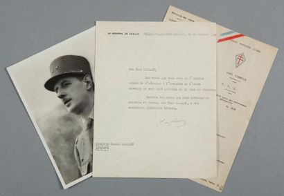 DE GAULLE Charles (1890-1970) Lettre signée, adressée à son ami Daniel Miallet, de...