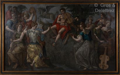null after Martin de Vos 
Concert of Apollo and the Muses
 Oil on canvas
213 x 80...