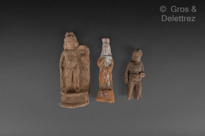 null Lot including a standing Korê, a standing Eros holding a tambourine, a man wearing...