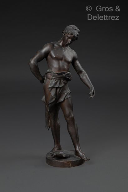 null 19th century French school
Young man with a turtle
Proof in brown patinated...