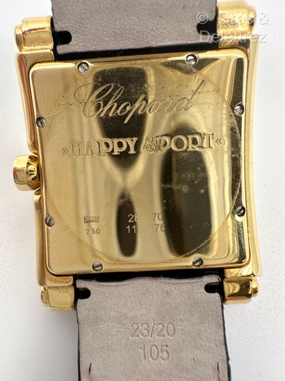 CHOPARD, Modèle « Happy Sport Square XL », Référence 283570, Début des années 2000...