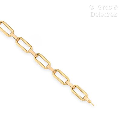 MELLERIO DITS MELLER, Années 1940 Bracelet en or jaune et or rose 750 millièmes à...
