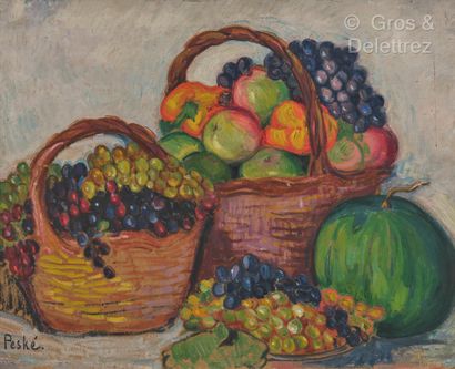 Jean PESKE (1870-1949)
Nature morte aux fruits...