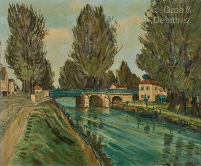 Alphonse QUIZET (1885-1955)
Pont sur la Marne
Huile...