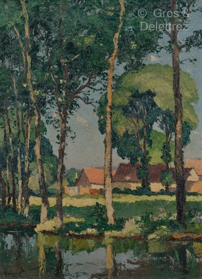 null Gaston BALANDE (1880-1971)
Country landscape
Oil on paper mounted on canvas
Signed...