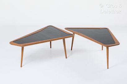 null Charles RAMOS (né en 1925) & CASTANALETTA EDITEUR
Paire de tables basse en bois...