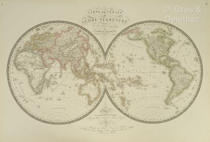 null BRUE (Adrien Hubert). Carte générale du globe terrestre. A Paris, J. Goujon...