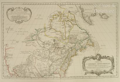 null [Amérique]. BELLIN (Jacques-Nicolas). Carte de l'Amérique septentrionale depuis...