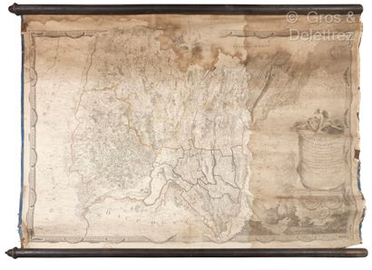 null [Carte murale]. [Bresse, Bugey]. CASSINI DE THURY (César-François). Carte particulière...