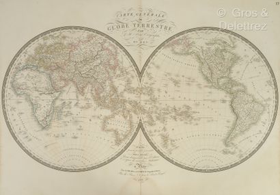 null BRUE (Adrien Hubert). Carte générale du globe terrestre. A Paris, J. Goujon...
