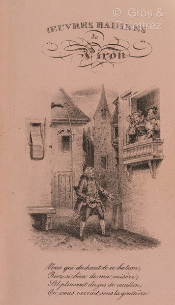null Alexis PIRON. Œuvres badines.
Bruxelles, Chez les Marchands de nouveautés, 1830.

In-12,...