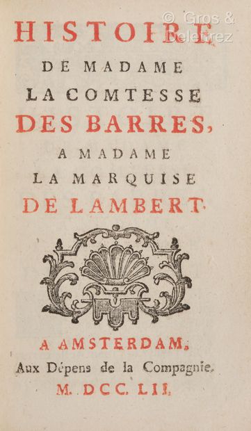 [Abbé de CHOISY]. Histoire de Madame la comtesse...