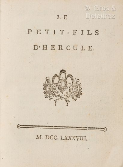 null LE PETIT-FILS D'HERCULE.
S.l., 1788.

In-12, fawn-colored basane, gilt fillet...