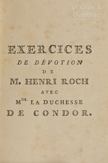 null Claude Henri de Fuzée, abbé de VOISENON. Exercices de dévotion de M. Henri Roch...