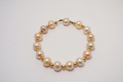 Bracelet de perles de culture alternées de...