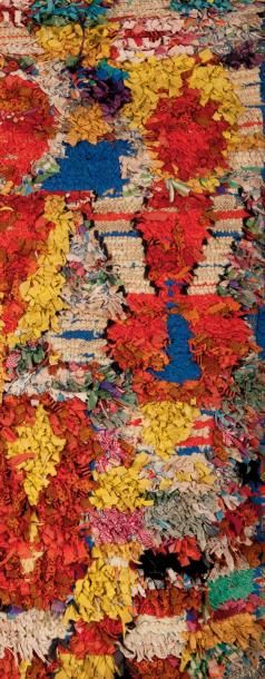 null Un tapis Boucherouite, Maroc Tapis du Maroc fabriqué par des femmes d'origine...