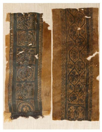 null Un tissus copte Décor de personages. A coptic weaving I er - II eme siècle ap...