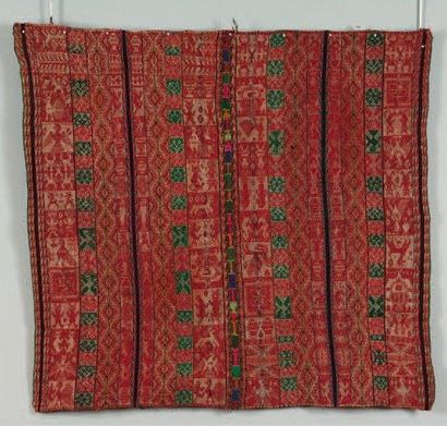 null Tissage Bolivien Indien Décor d'animaux mythiques An Indian weaving 1 er quart...