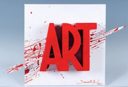 Daniel You Art is Hope Tableau «ART» sur toile, véritable flèche indienne Dimensions...