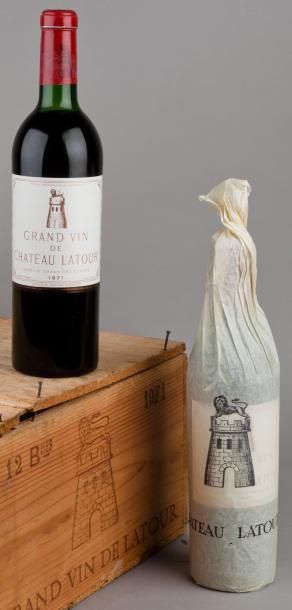 null 11 Bouteilles CH. LATOUR, 1° cru Pauillac 1971 (1 TLB, 6 LB, 3 MB, 1 B) cb