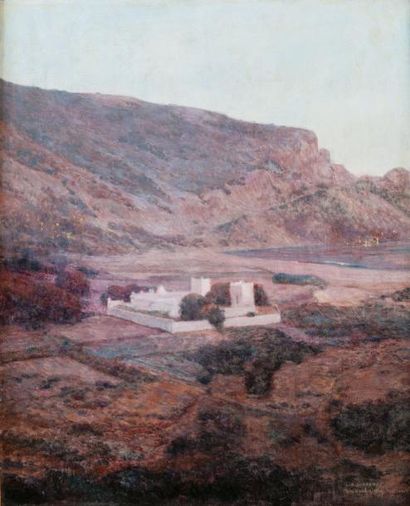 Louis-Auguste GIRARDOT (1856-1933) «Sidi Oucha» près de Nemours (Algérie), 1894 Huile...