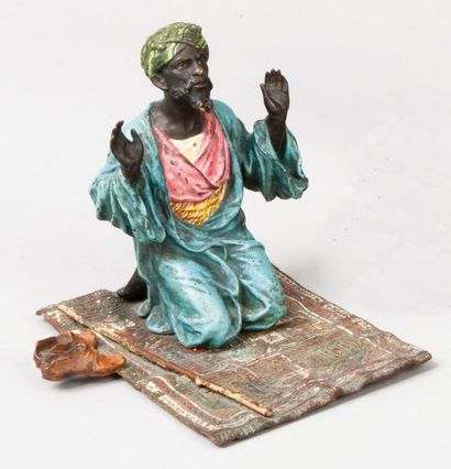Atelier Franz Xaver BERGMANN (1861-1936) Bronze de Vienne, debut XXe siecle Musulman...