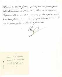 Miollis et le Duc de Raguse. Lettre signée...